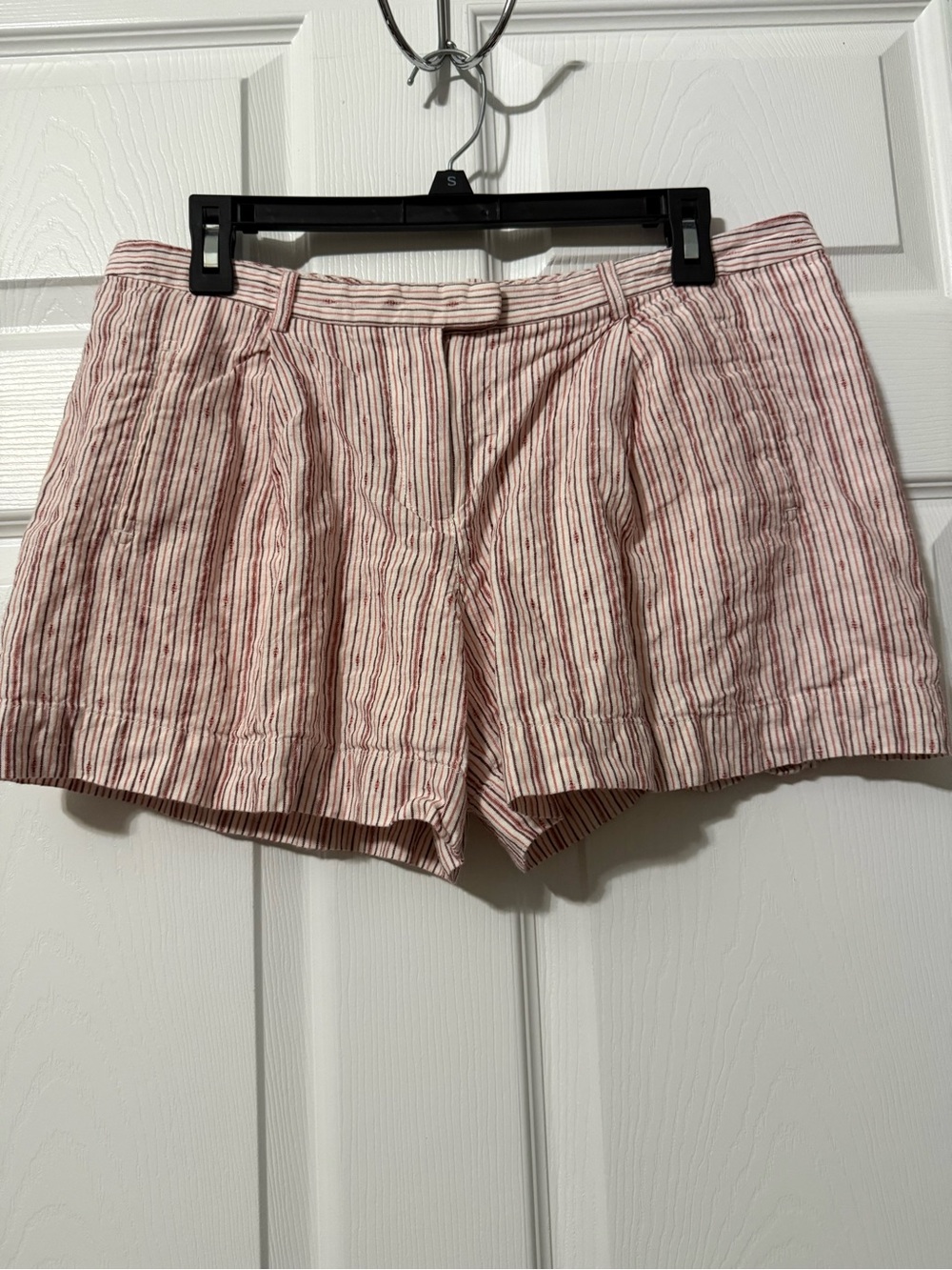 ATM 100% Linen Women's Lined Striped Shorts- 8 - Picture 2 of 9